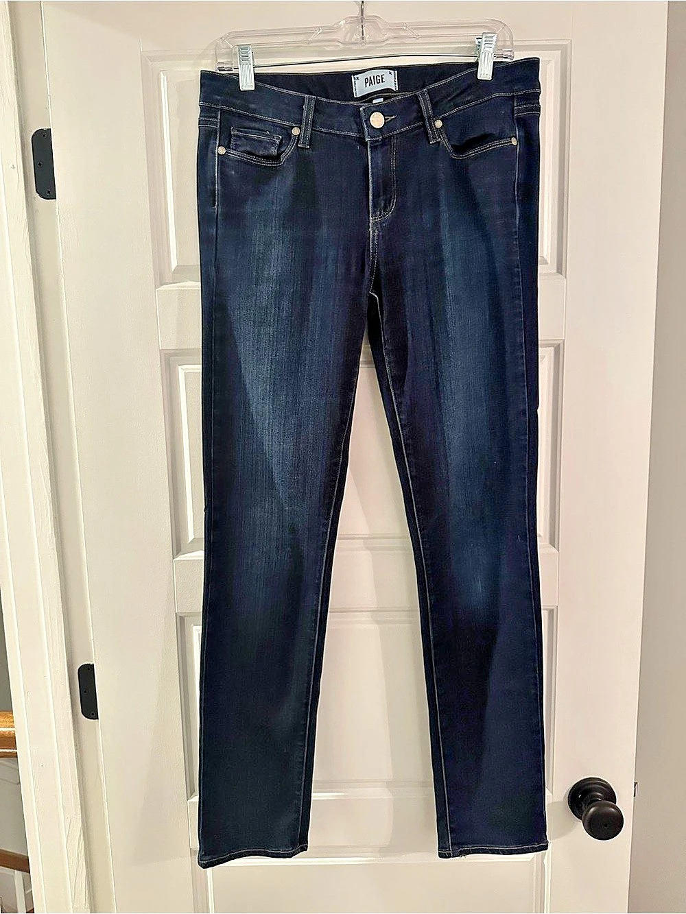 PAIGE Women's Blue Skinny Jeans